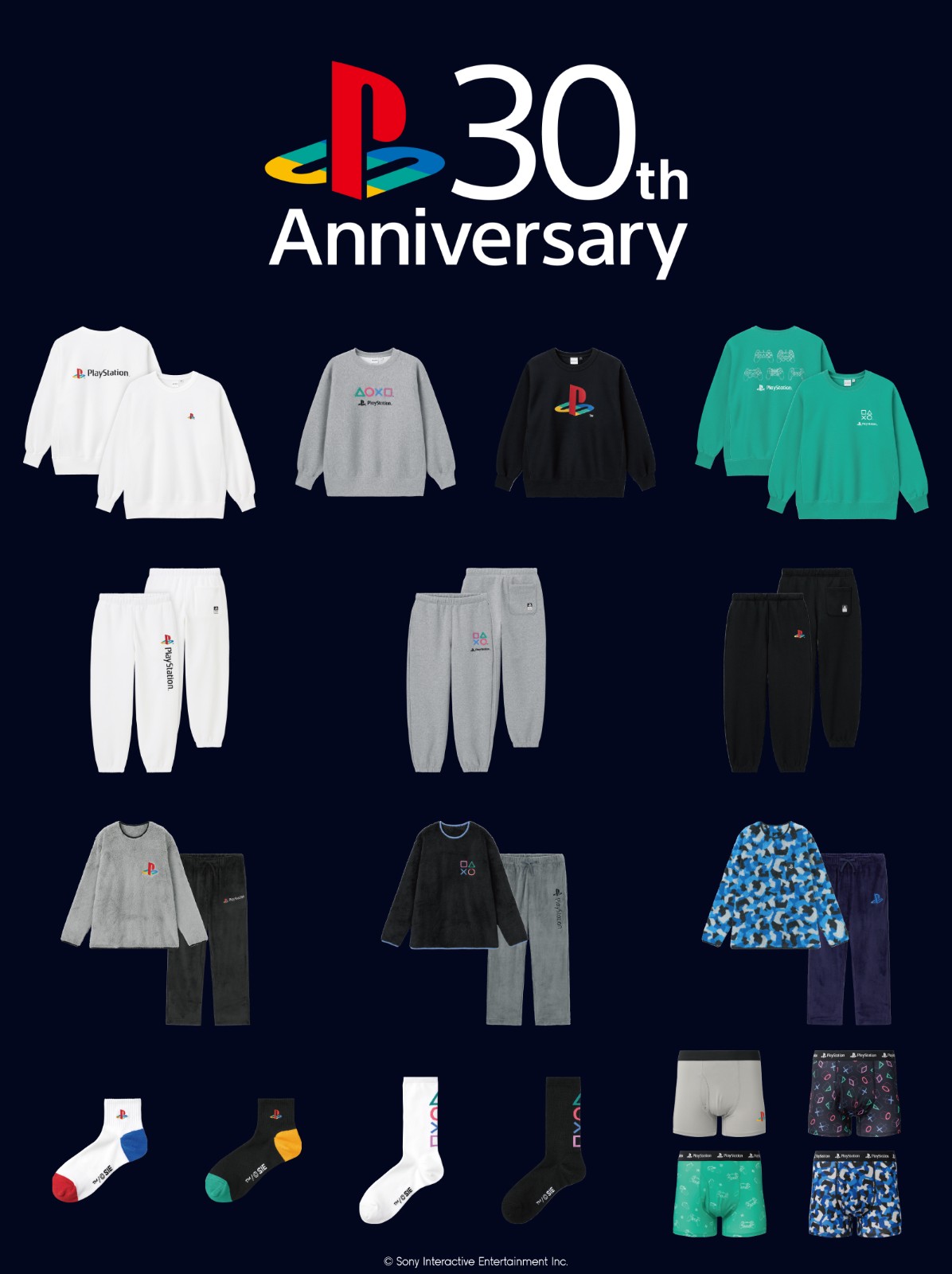 GU极优推出PlayStation 30周年纪念服装 12月6日开售