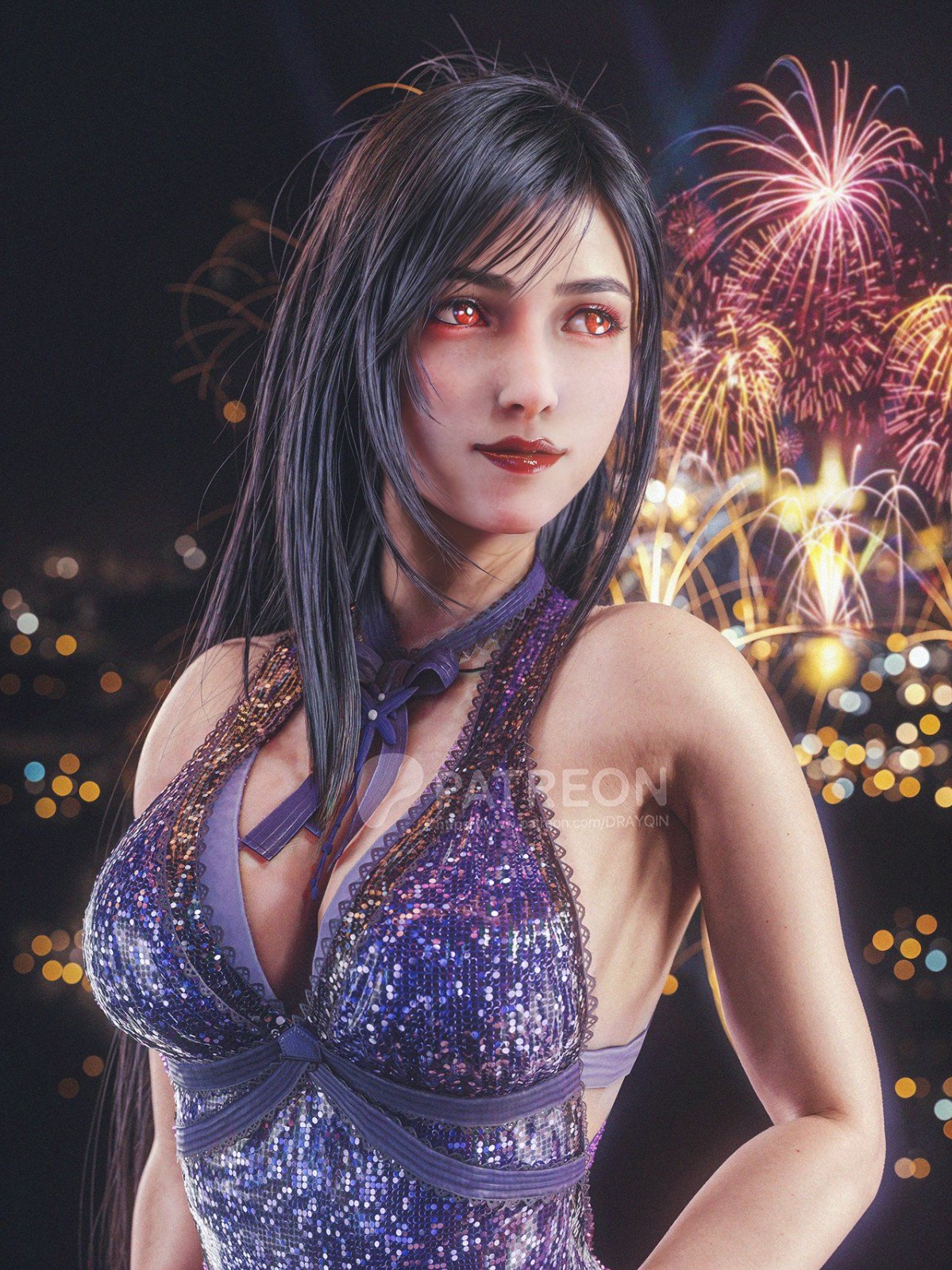 《最终幻想7》女角新3D美图 蒂法爱丽丝太娇媚了