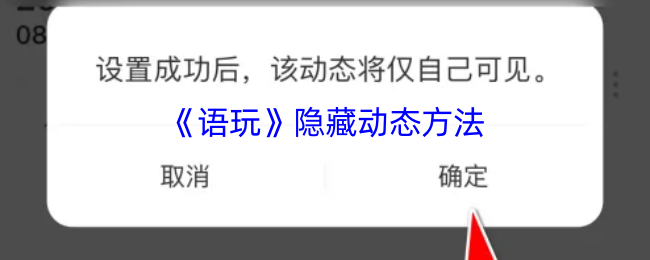 《语玩》隐藏动态方法