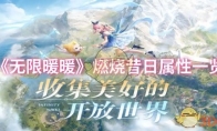 《无限暖暖》燃烧昔日属性一览