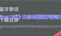 《viper hifi》开启车载蓝牙歌词方法