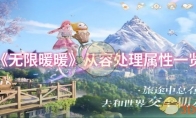 《无限暖暖》从容处理属性一览