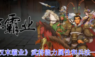 《汉末霸业》武将能力属性和兵法一览