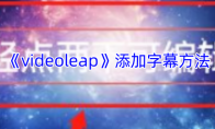 《videoleap》添加字幕方法