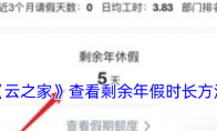 《云之家》查看剩余年假时长方法