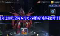 《高达钢铁之诗》传奇2到传奇3材料消耗计算