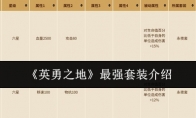 《英勇之地》最强套装介绍