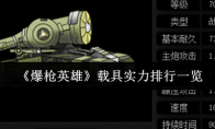 《爆枪英雄》载具实力排行一览