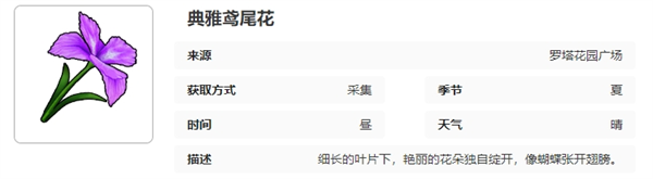 《开放空间》罗塔花园广场采集物图鉴