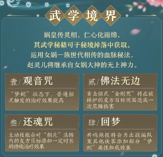《剑网3》侠客赵灵儿武学技能一览