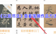 《以观书法》查看国展作品方法